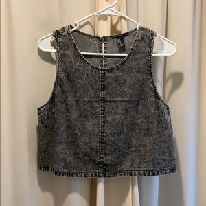 Forever 21 Distressed Denim Tank